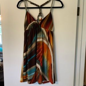 Mini Dress + Multicolor + Vacation + Sz M